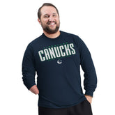 Vancouver Canucks G-III Sports by Carl Banks Adaptive Mesh Effect Long Sleeve T-Shirt - Blue - NHL