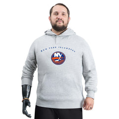 New York Islanders G-III Sports by Carl Banks Adaptive Classic Team Arc Fleece Hoodie - Gray - NHL