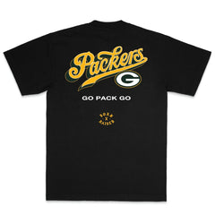 Green Bay Packers Born x Raised Unisex Pro Script T-Shirt Black | NFL