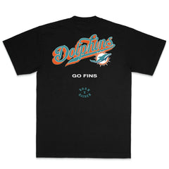 Miami Dolphins Born x Raised Unisex Pro Script T-Shirt Black | NFL