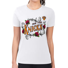 New York Knicks G-III 4Her by Carl Banks Women's Super-Slim Fit Lightweight Roses Crew Neck T-Shirt White - NBA