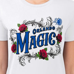 Orlando Magic G-III 4Her by Carl Banks Women's Super-Slim Fit Lightweight Roses Crew Neck T-Shirt White - NBA