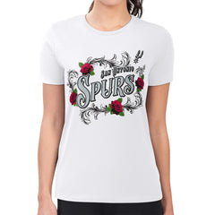 San Antonio Spurs G-III 4Her by Carl Banks Women's Super-Slim Fit Lightweight Roses Crew Neck T-Shirt White - NBA