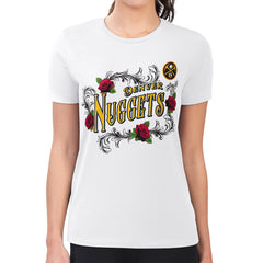 Denver Nuggets G-III 4Her by Carl Banks Women's Super-Slim Fit Lightweight Roses Crew Neck T-Shirt White - NBA