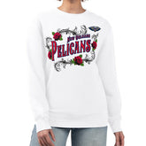 New Orleans Pelicans G-III 4Her by Carl Banks Women's Roses Fleece Tri-Blend Sweatshirt White - NBA