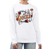 New York Knicks G-III 4Her by Carl Banks Women's Roses Fleece Tri-Blend Sweatshirt White - NBA