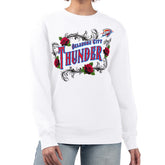 Oklahoma City Thunder G-III 4Her by Carl Banks Women's Roses Fleece Tri-Blend Sweatshirt White - NBA