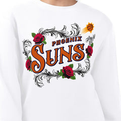 Phoenix Suns G-III 4Her by Carl Banks Women's Roses Fleece Tri-Blend Sweatshirt White - NBA