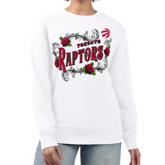 Toronto Raptors G-III 4Her by Carl Banks Women's Roses Fleece Tri-Blend Sweatshirt White - NBA