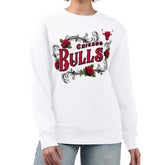 Chicago Bulls G-III 4Her by Carl Banks Women's Roses Fleece Tri-Blend Sweatshirt White - NBA