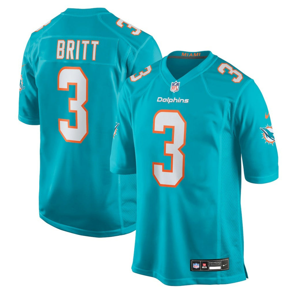 K.J. Britt Miami Dolphins Team Game Jersey Aqua | Nike for Sale