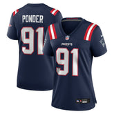 Elijah Ponder New England Patriots Women's Team Game Jersey Navy | Nike for Sale