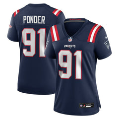 Elijah Ponder New England Patriots Women's Team Game Jersey Navy | Nike for Sale