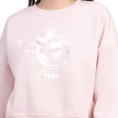 Ottawa Senators Starter Women's Boxy Cropped Sweatshirt - Pink - NHL