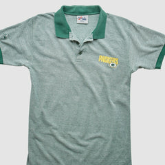 Green Bay Packers Majestic 90s Polo Heather Gray Vintage | Fanatics