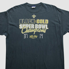 New Orleans Saints Reebok 2010 T-Shirt Black Vintage | Fanatics