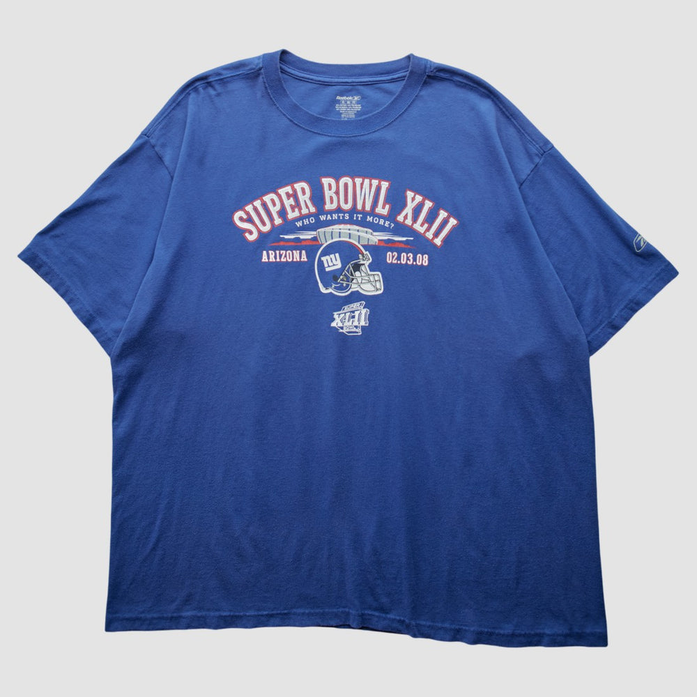 New York Giants Reebok 2008 T-Shirt Blue Vintage | Fanatics