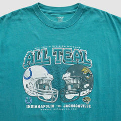 Indianapolis Colts vs. Jacksonville Jaguars Reebok 2007 T-Shirt Teal Vintage | Fanatics