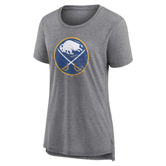 Buffalo Sabres Women's Heritage Custom Tri-Blend T-Shirt - Gray - NHL