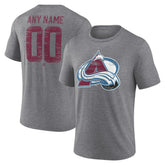 Colorado Avalanche Heritage Custom Tri-Blend T-Shirt - Gray - NHL