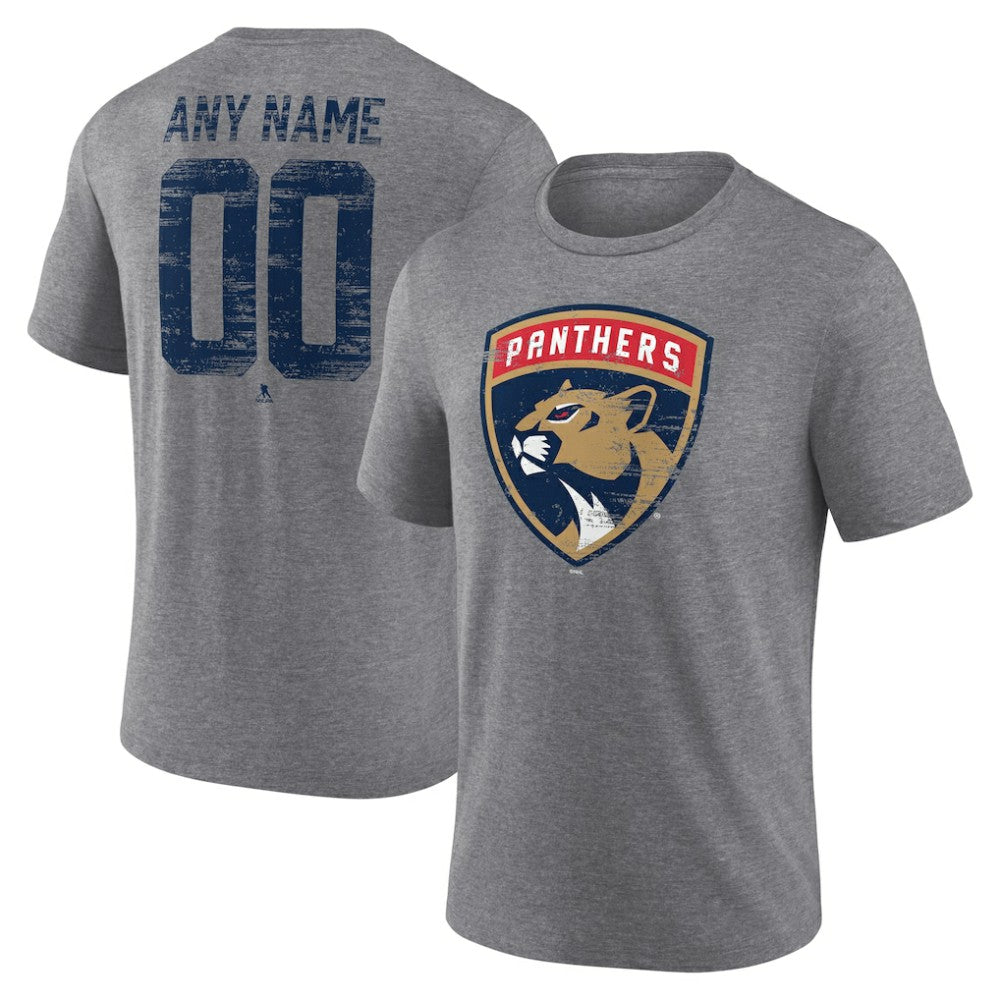 Florida Panthers Heritage Custom Tri-Blend T-Shirt - Gray - NHL