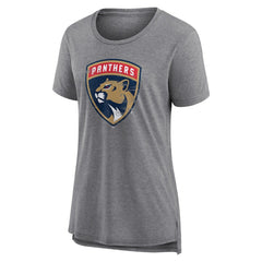 Florida Panthers Women's Heritage Custom Tri-Blend T-Shirt - Gray - NHL
