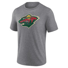 Minnesota Wild Heritage Custom Tri-Blend T-Shirt - Gray - NHL