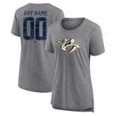 Nashville Predators Women's Heritage Custom Tri-Blend T-Shirt - Gray - NHL