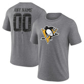 Pittsburgh Penguins Heritage Custom Tri-Blend T-Shirt - Gray - NHL