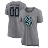Seattle Kraken Women's Heritage Custom Tri-Blend T-Shirt - Gray - NHL