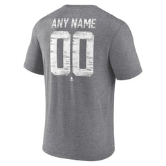 Tampa Bay Lightning Heritage Custom Tri-Blend T-Shirt - Gray - NHL