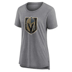 Vegas Golden Knights Women's Heritage Custom Tri-Blend T-Shirt - Gray - NHL