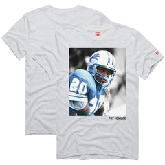 Barry Sanders Detroit Lions Homage Unisex Pay Homage Tri-Blend T-Shirt Ash | NFL