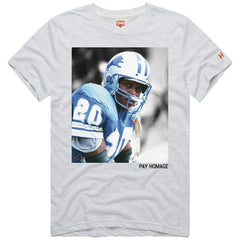 Barry Sanders Detroit Lions Homage Unisex Pay Homage Tri-Blend T-Shirt Ash | NFL
