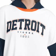 Detroit Tigers G-III 4Her by Carl Banks Women's Key Player Oversized Hooded Long Sleeve T-Shirt - MLB