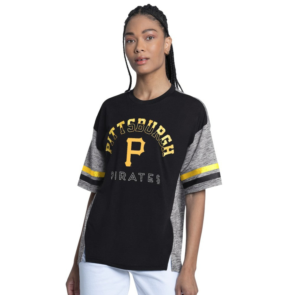 Pittsburgh Pirates G-III 4Her by Carl Banks Women's Off-Season Oversized Top - MLB