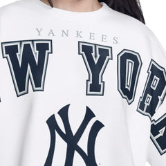 New York Yankees G-III 4Her by Carl Banks Women's Bleachers Cropped Pullover Sweatshirt - MLB