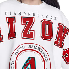 Arizona Diamondbacks G-III 4Her by Carl Banks Women's Bleachers Cropped Pullover Sweatshirt - MLB