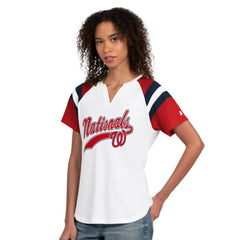 Washington Nationals Starter Women's Game On Notch Neck T-Shirt - MLB