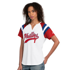 Philadelphia Phillies Starter Women's Game On Notch Neck T-Shirt - MLB