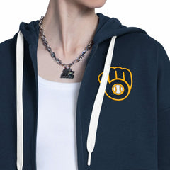 Milwaukee Brewers Starter Women's Wishbone Full-Zip Hoodie - MLB