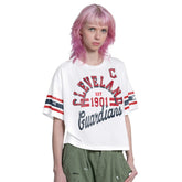 Cleveland Guardians Starter Women's Cropped Hurry Up Offense T-Shirt - MLB