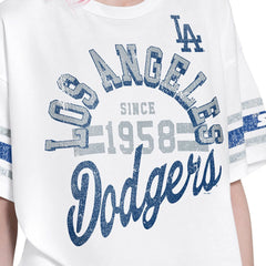 Los Angeles Dodgers Starter Women's Cropped Hurry Up Offense T-Shirt - MLB