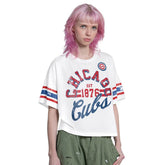 Chicago Cubs Starter Women's Cropped Hurry Up Offense T-Shirt - MLB
