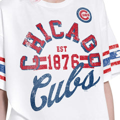 Chicago Cubs Starter Women's Cropped Hurry Up Offense T-Shirt - MLB