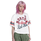 Boston Red Sox Starter Women's Cropped Hurry Up Offense T-Shirt - MLB