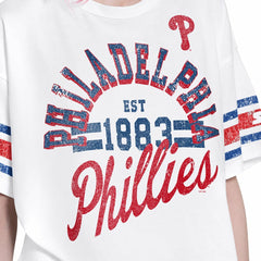 Philadelphia Phillies Starter Women's Cropped Hurry Up Offense T-Shirt - MLB