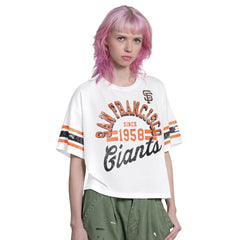 San Francisco Giants Starter Women's Cropped Hurry Up Offense T-Shirt - MLB