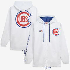 Chicago Cubs Mitchell & Ness Big & Tall Full-Snap Hooded Jacket - MLB