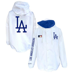 Los Angeles Dodgers Mitchell & Ness Big & Tall Full-Snap Hooded Jacket - MLB